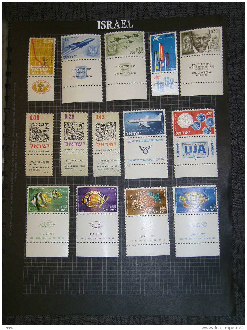 ISRAEL 1962  MINT TAB  STAMP YEAR SET - Nuovi (con Tab)