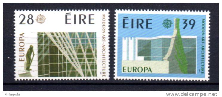 1987, Europa, Architecture Yv. 627 / 628**   Postfrich, Cote  17,50 €, - 1987