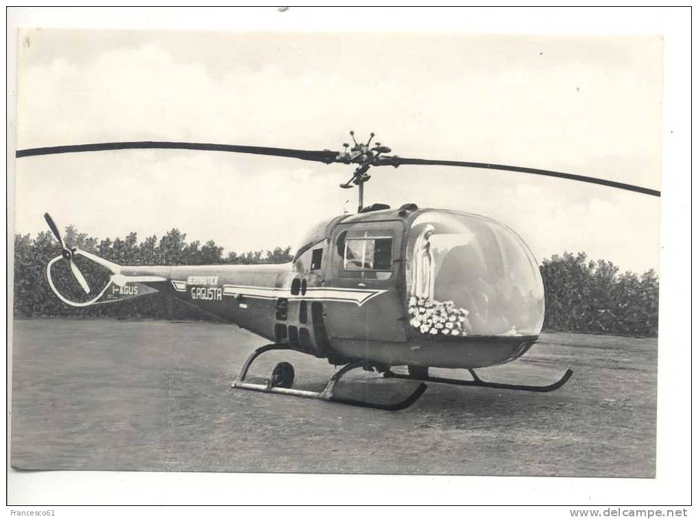 Aviazione Elicottero Augusta Madonna Fatima 1959 Viaggiata - Hélicoptères