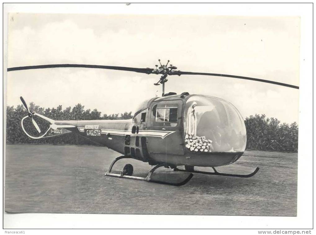 Aviazione Elicottero Augusta Madonna Fatima 1959 Viaggiata - Elicotteri