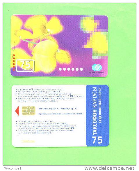 KAZAKHSTAN - Chip Phonecard/Flower 75 Units - Kasachstan