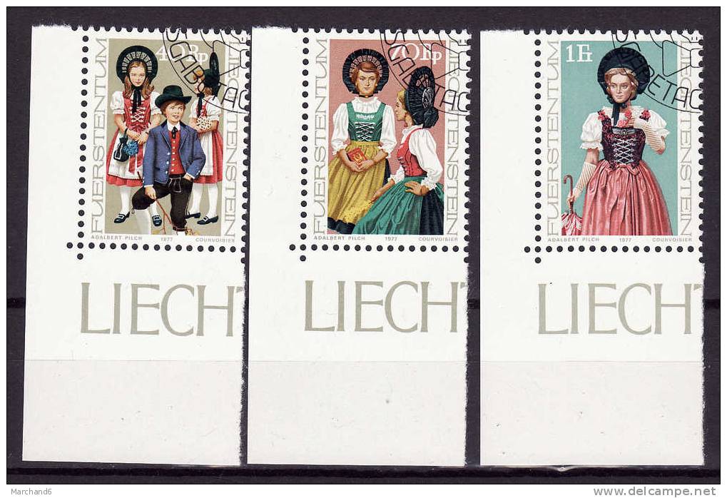 LIECHTENSTEIN.N°625/627.COSTUMES DE FETES.  Oblitéré - Used Stamps