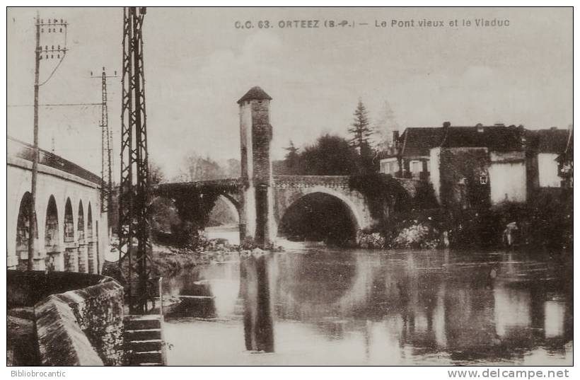 D64 - ORTHEZ - VUE DU PONT VIEUX ET LE VIADUC - Orthez