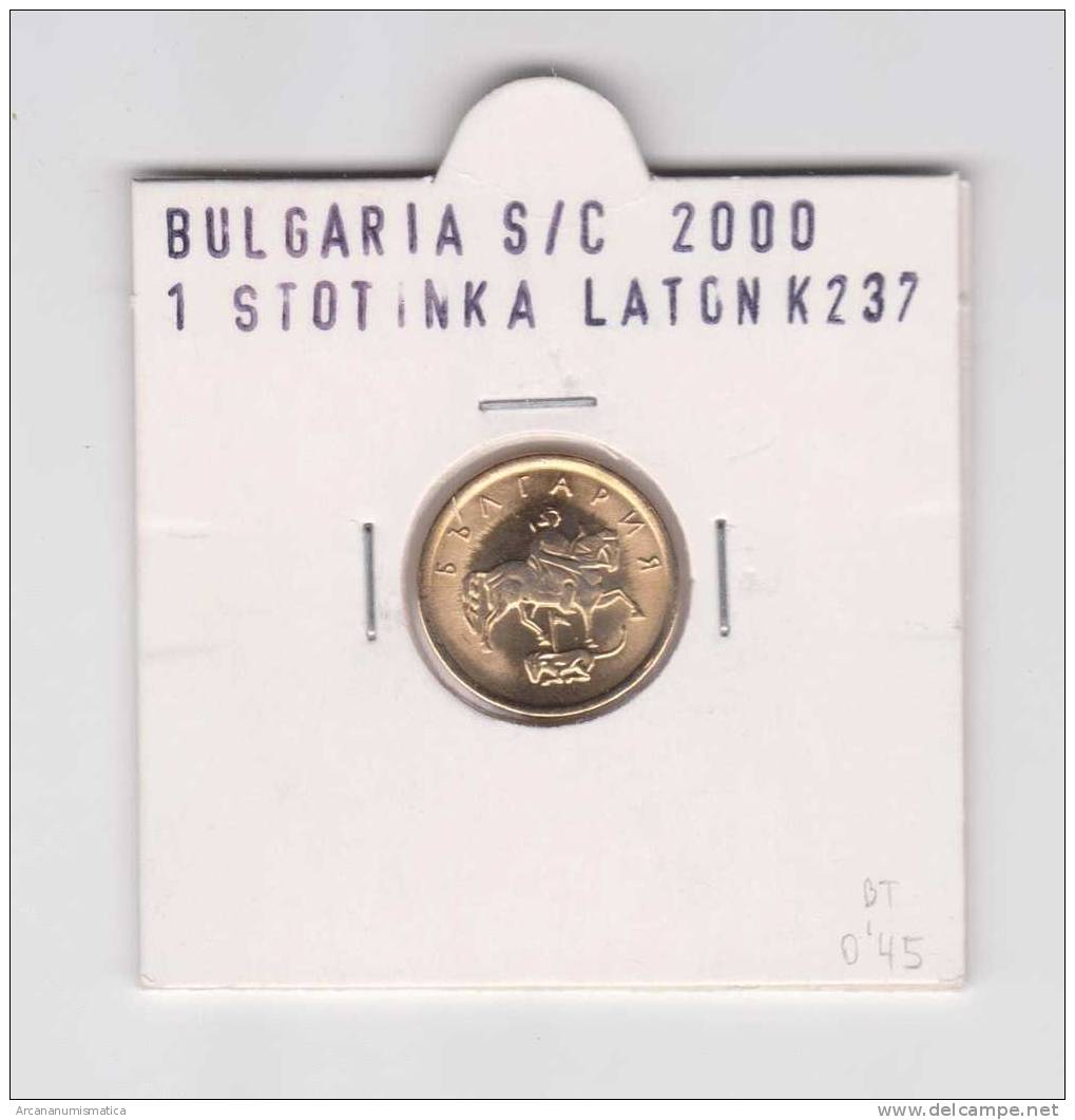 BULGARIA  1 STOTINKA  2.000  LATON  KM#237   SC/UNC      DL-7415 - Bulgaria