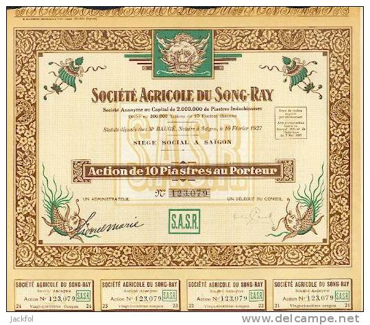 Société Agricole Du SONG-RAY (Saïgon) - Landbouw