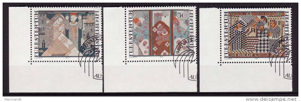 LIECHTENSTEIN.N°676/678.NOEL TAPISSERIES DE FERDINAND NIGG. Oblitéré - Used Stamps