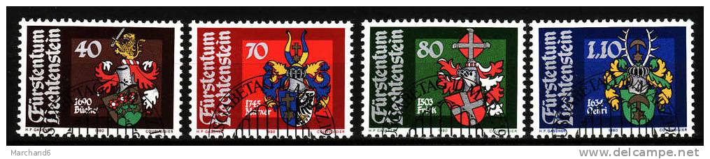 LIECHTENSTEIN.N°684/687.ARMOIRIES DE LANDAMMANNS. Oblitéré - Used Stamps
