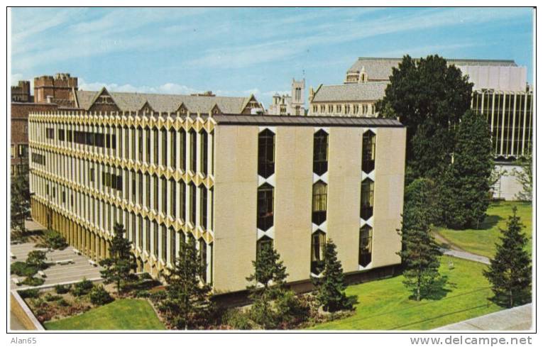 University Of Washington UW, Seattle WA, Engineering Building Campus View, On C1950s/60s Chrome Postcard - Seattle