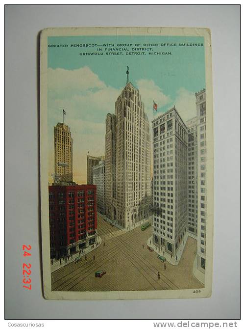 6613 UNITED STATES USA  DETROIT GREATER PENOBSCOT     YEARS  1929  OTHERS IN MY STORE - Autres & Non Classés