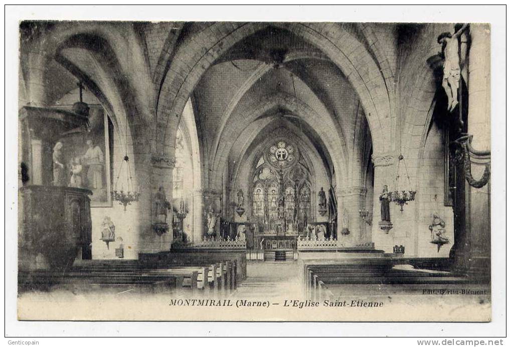 Q5 - MONTMIRAIL - L'église Saint-Etienne (1918) - Montmirail