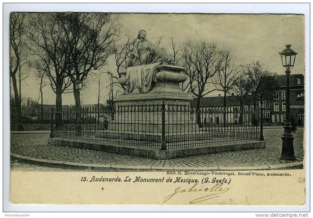 Oudenaarde - Audenarde - Le Monument De Mexique (G. Geefs) - Oudenaarde