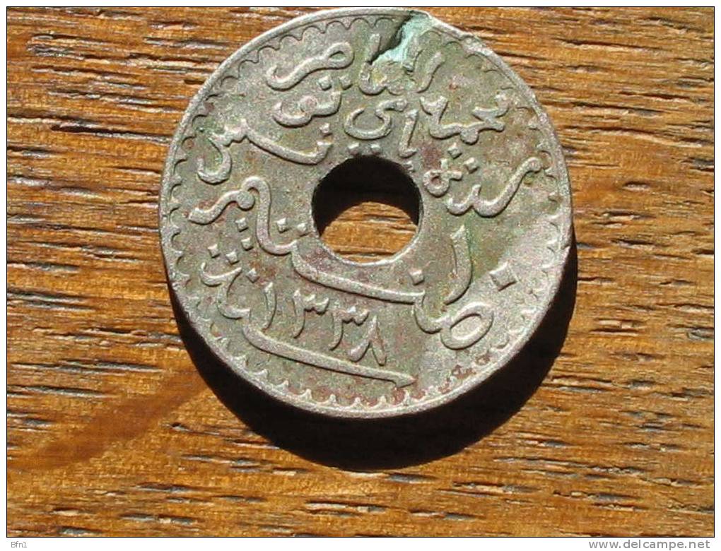 10 Centimes TUNISIE 1920 // PIECE ABIMEE ETAT VOIR SCAN - Tunisia