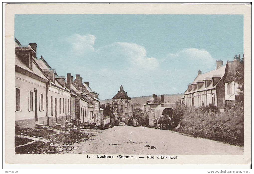 LUCHEUX - (80600) - CPA - N°1 -  Lucheux, Rue D'En-Haut - Lucheux