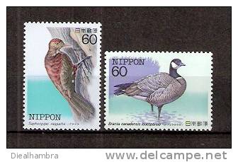 JAPAN NIPPON JAPON ENDANGERED NATIVE BIRD SERIES 1st. ISSUE 1983 / MNH / 1560 - 1561 · - Neufs