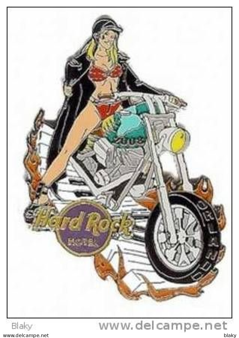 2008- HRC  Hotel Orlando Bike Week Girl Motorcycle Pin**edition 300 -4.00cm/5.00- Hollogramme En 2attaches - Pin-ups