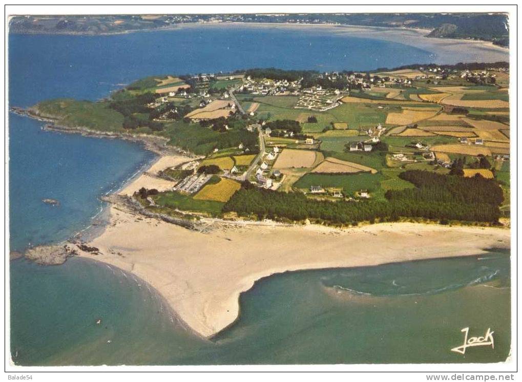 CPSM - PLESTIN-LES-GREVES : Vue Générale Des Plages Et De La Pointe De L'Armorique - Plestin-les-Greves