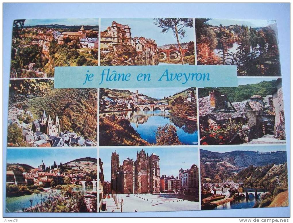 Aveyron Bozouls Espalion Conques Estaing Etc Multivues Recto / Verso - Autres & Non Classés