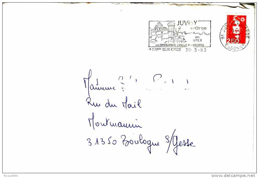 82- Lettre Juvisy à Boulogne 1993 - Briefe U. Dokumente