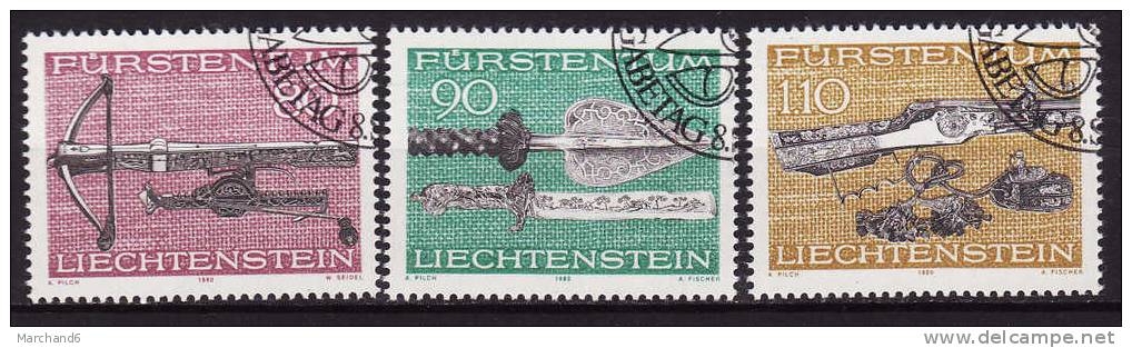 LIECHTENSTEIN.N°692/694.ARMES DE CHASSE. Oblitéré - Used Stamps