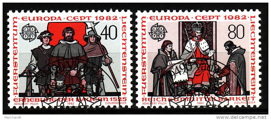 LIECHTENSTEIN.N°732/733.EUROPA FAITS HISTORIQUES. Oblitéré - Used Stamps