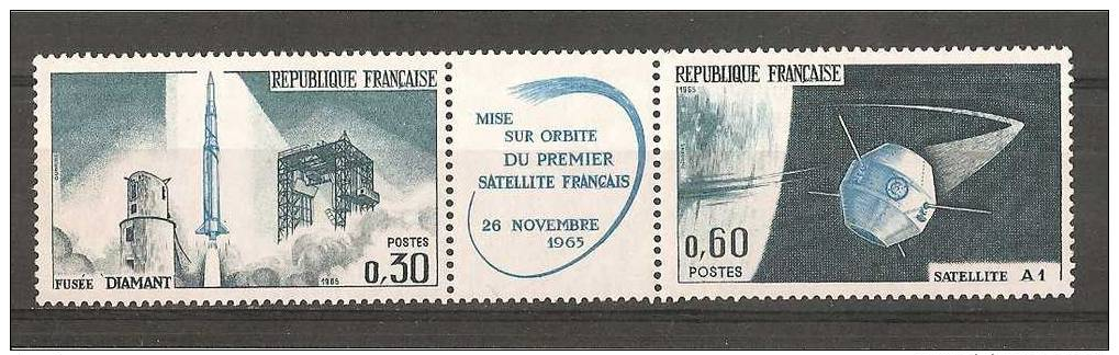 1965 N°1465A  Y T - Coté 1,00 Euros - France Timbre - Satellite National - - Neufs