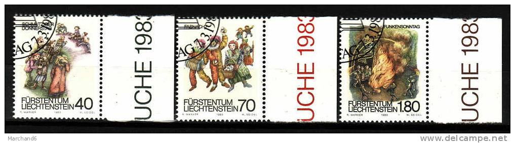 LIECHTENSTEIN.N°759/761.CARNAVAL ET CAREME COUTUMES. Oblitéré - Used Stamps