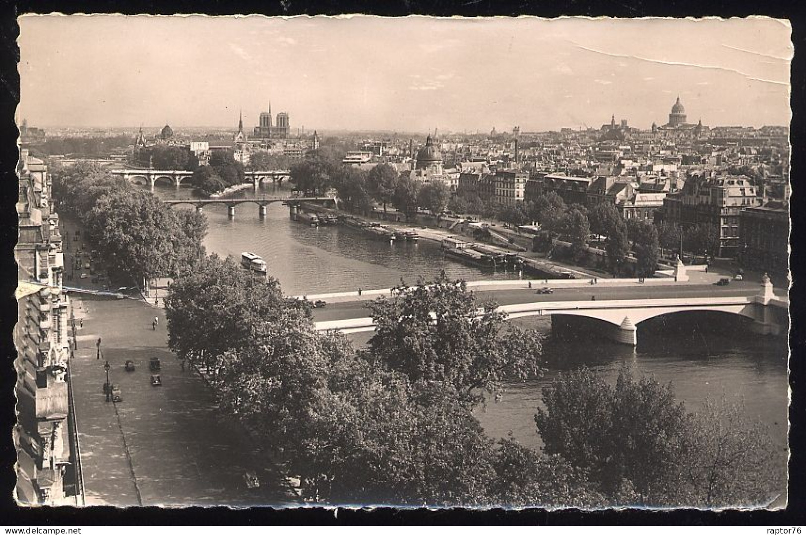 CPSM 75 PARIS  Vue Panoramique Sur La Seine - The River Seine And Its Banks