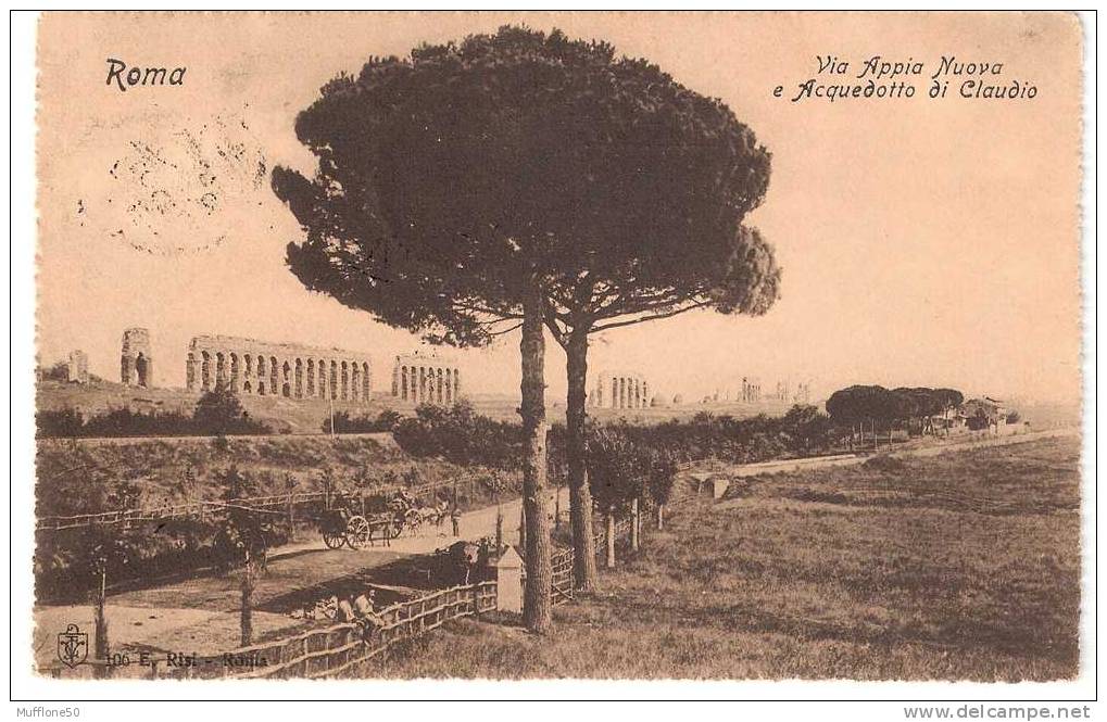 Italia 1907. Cartolina Postale Viaggiata Di  ROMA  - Via Appia Nuova E Acquedotto Di Claudio. - Interi Postali