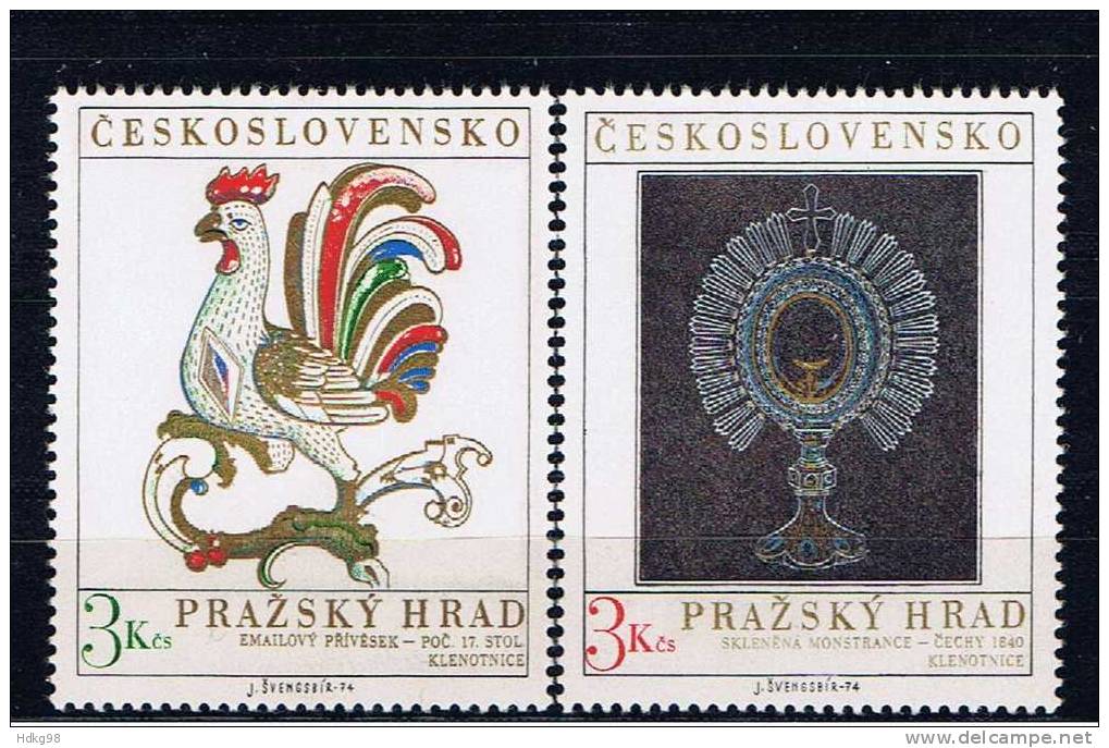 CSR+ Tschechoslowakei 1974 Mi 2201-02 Mnh Prager Burg - Unused Stamps