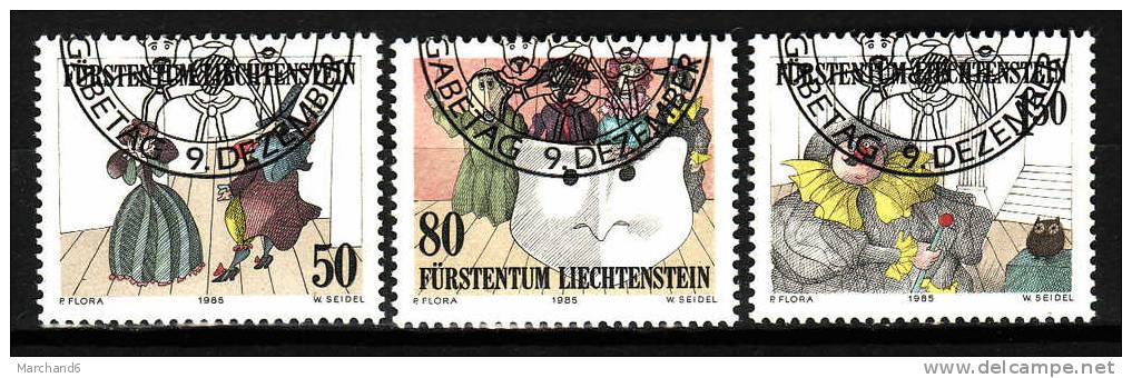 LIECHTENSTEIN.N°828/830.T HEATRE.  Oblitéré - Used Stamps