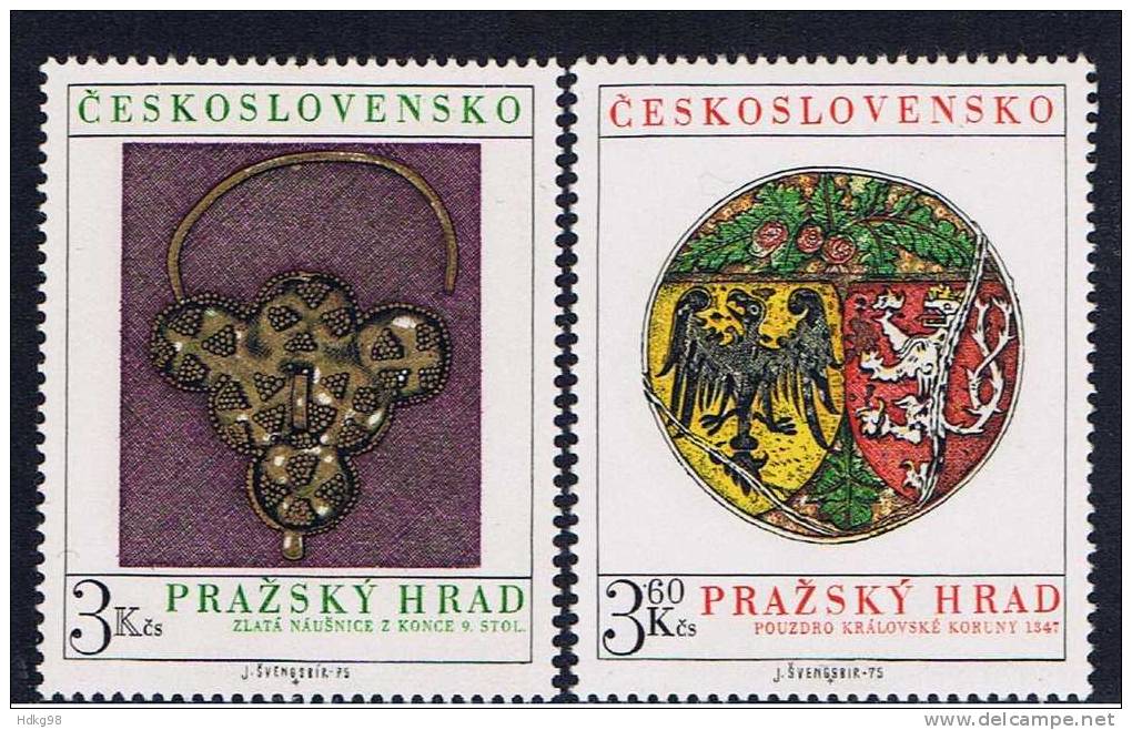 CSR+ Tschechoslowakei 1975 Mi 2291-92 Mnh Prager Burg - Unused Stamps