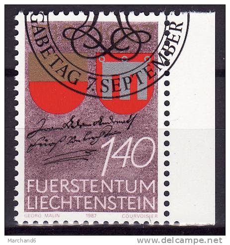 LIECHTENSTEIN.N°869.275e ANNIVERSAIRE DU TRANSFERT DU COMTE DE VADUZ AUX PRINCES.oblitéré - Used Stamps