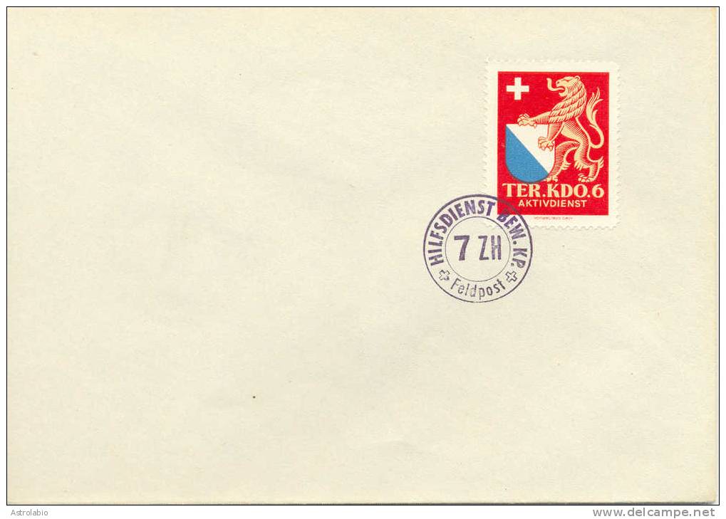 Suisse 1940 "Lettre Militaire" Obliteration Et Timbre, Poste De Campagne - Dokumente