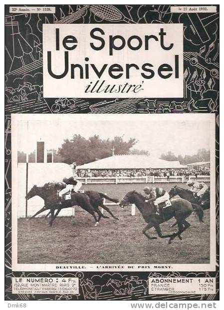 LE SPORT UNIVERSEL ILLUSTRE - DEAUVILLE - L'ARRIVEE DU PRIX MORNY - N.1539 - 1900 - 1949