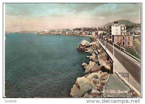 POZZUOLI ( NAPOLI ) VIA NAPOLI - ACQUERELLATA - 1957 - Pozzuoli