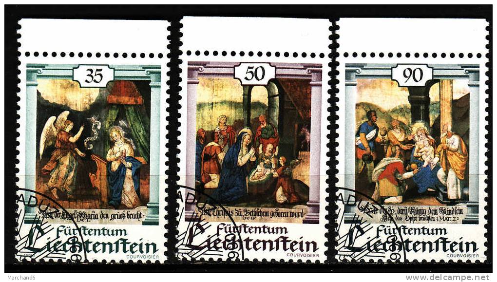 LIECHTENSTEIN.N°946/948.NOEL.oblitéré - Used Stamps
