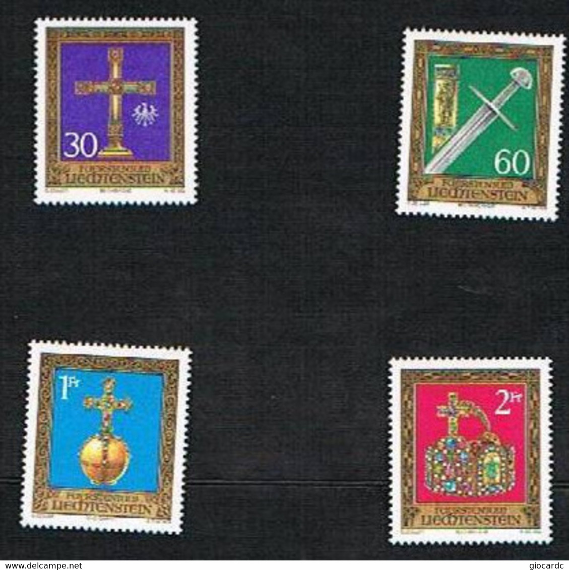 LIECHTENSTEIN -  YV. 569.572 -   1975 INSEGNE IMPERIALI - NUOVI  (MINT) ** - Unused Stamps