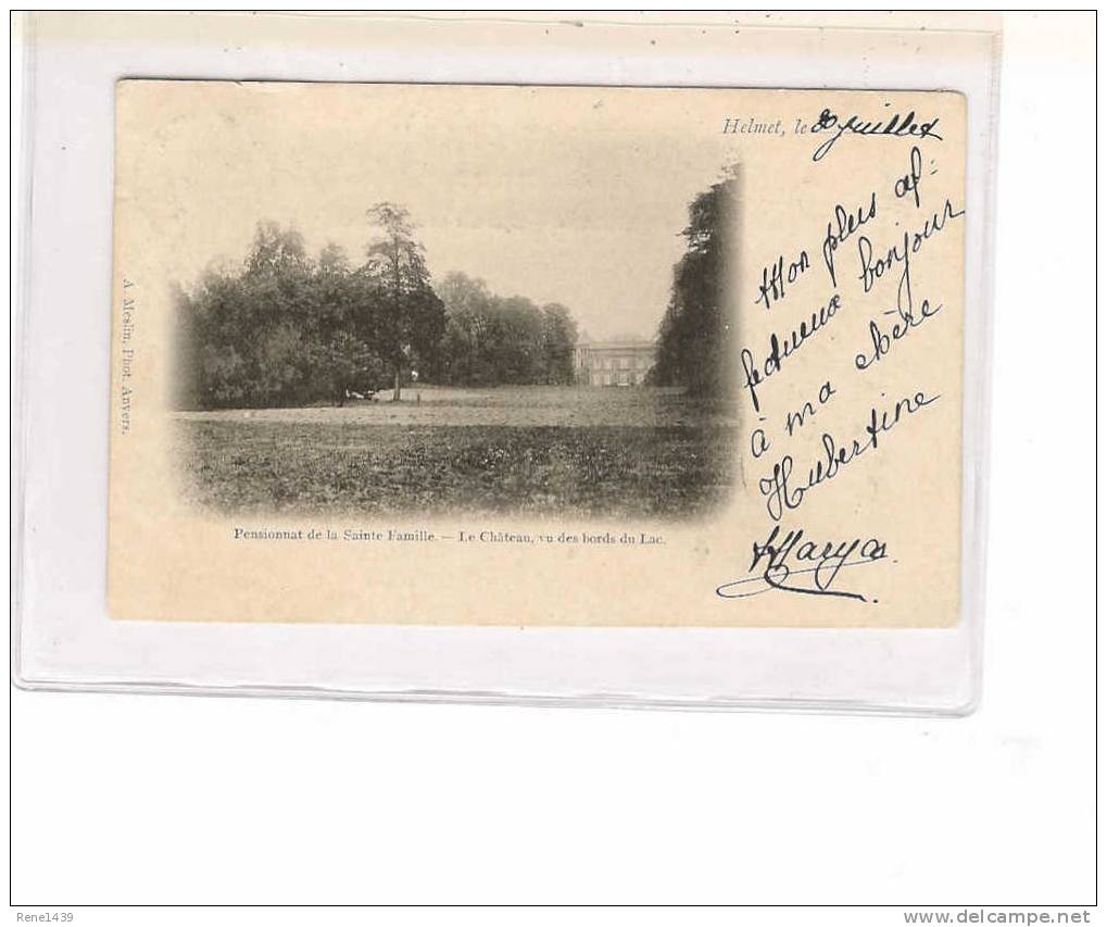 Schaarbeek -Helmet;  Pensionnat De La Sainte Famille- Le Chateau, Vu Des Bords Du Lac - Schaerbeek - Schaarbeek