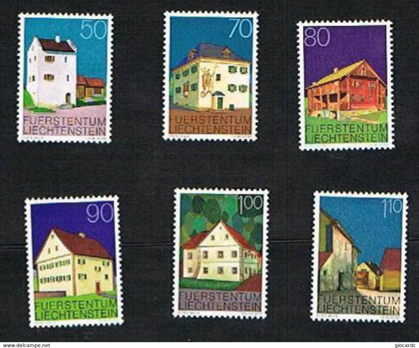 LIECHTENSTEIN -  YV.  633.638  1978  EDIFICI - NUOVI  (MINT) ** - Unused Stamps