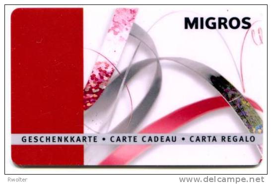 @+ Carte Cadeau - Gift Card : SUISSE - MIGROS - RUBAN ROSE. - Tarjetas De Fidelización Y De Regalo