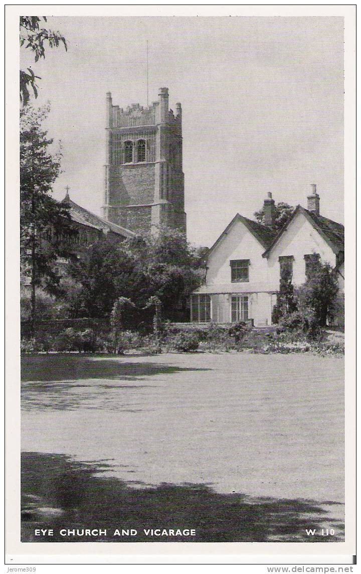 ROYAUME-UNI - AGLETERRE - EYE - CPA - N°110 - Eye, Eye Church And Vicarage - Sonstige & Ohne Zuordnung