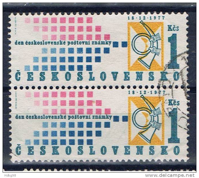 CSR+ Tschechoslowakei 1977 Mi 2420 (1 Briefmarke, 1 Stamp, 1 Timbre !!!) - Oblitérés