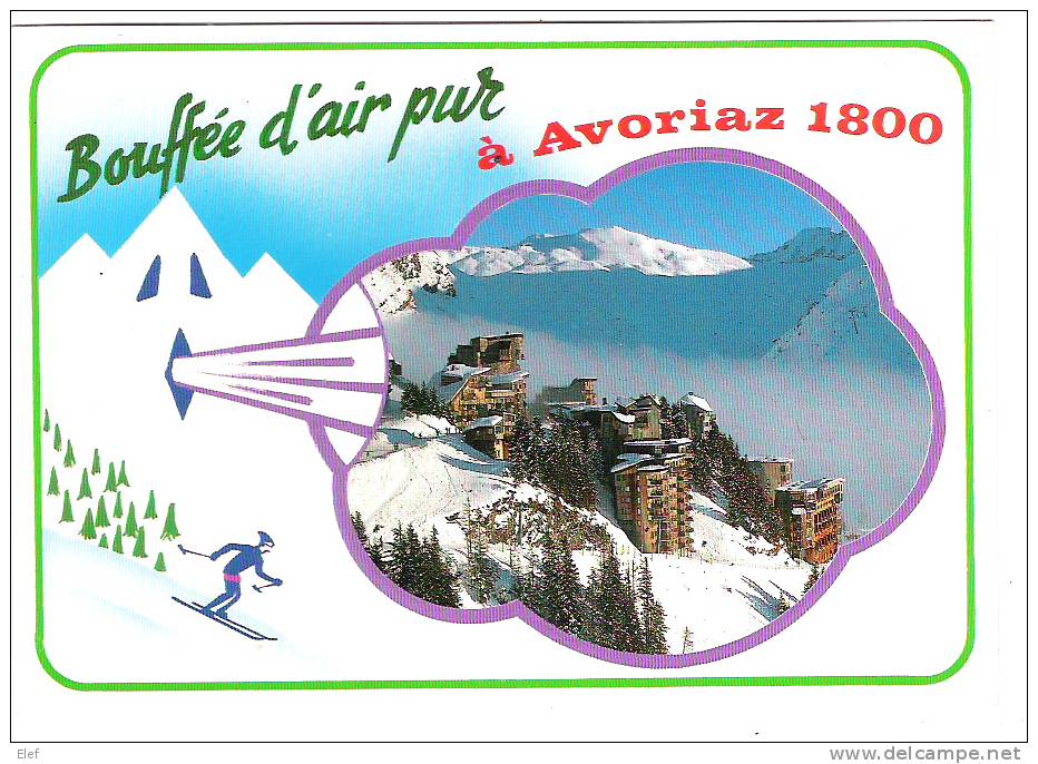 " Bouffée D'Air Pur à AVORIAZ 1800", Haute-Savoie: Immeubles; Hotels; Architectes:MM Labro, Roques, Orzoni; 1991, TB - Avoriaz