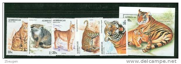 AZERBAIJAN 1994 CATS  MNH - Azerbaijan