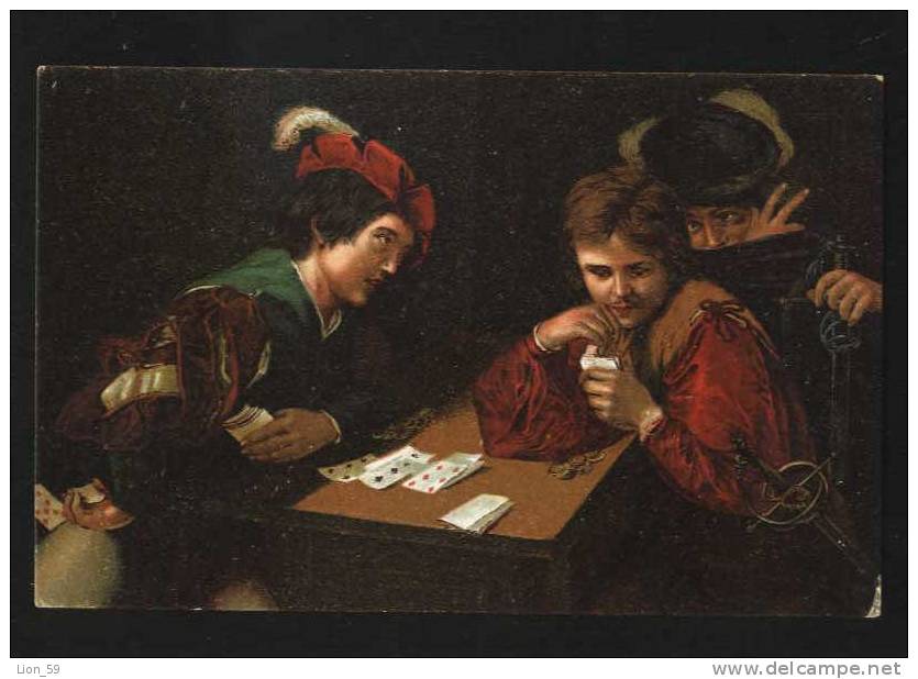 Art MICHELANGELO - PLAYING CARDS THE WRONG PLAYER , CARTOMANCY Pc 14624 - Cartes à Jouer