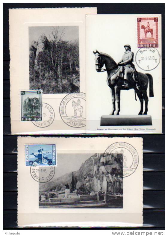 Belgique 1954, Carte Maximum Monument Albert 1er, N ° 938 / 940 - 1951-1960