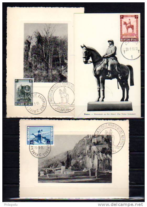 Belgique 1954, Carte Maximum Monument Albert 1er, N ° 938 / 940 - 1951-1960