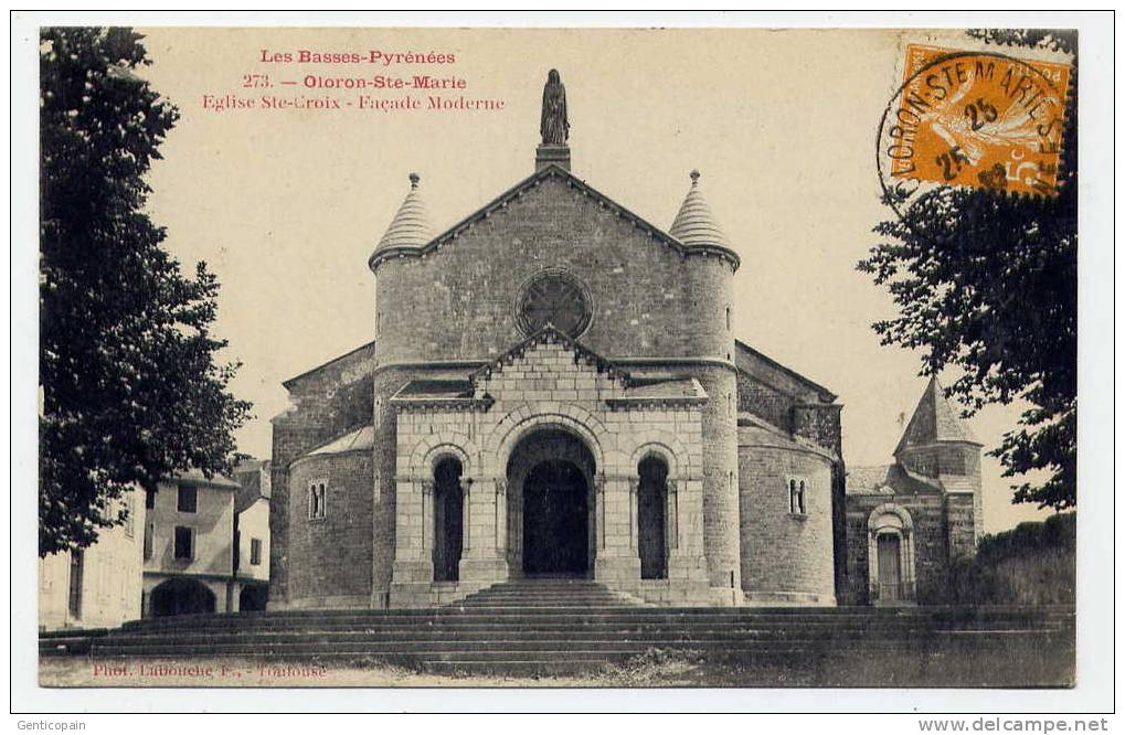 Q5 - OLORON-SAINTE-MARIE - église Sainte-Croix - Façade Moderne (1922) - Oloron Sainte Marie