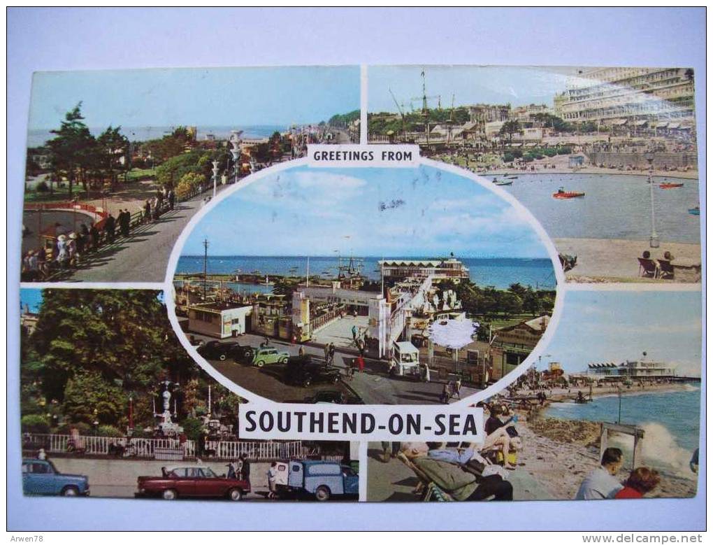 Greetings From Southend On Sea Recto / Verso - Southend, Westcliff & Leigh
