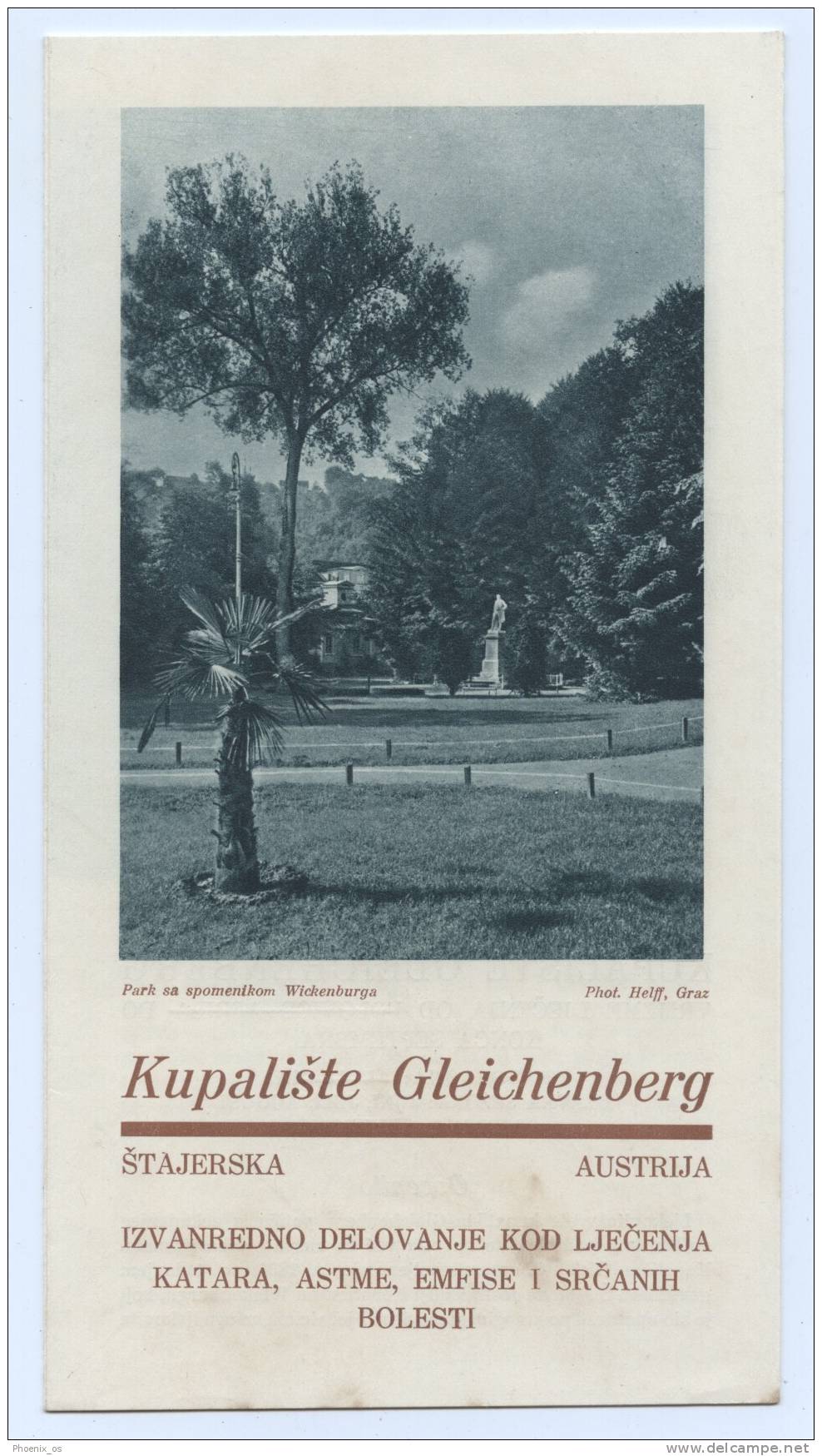 ÖSTERREICH - GLEICHENBERG (BAD), Reiseführer, 1933. - Autriche